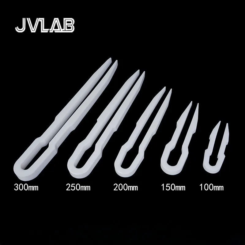 PTFE Sampling Tweezers 250 mm Thickened PTFE Tweezers Resistant To Strong Acid And Alkali, 100~300mm Length (250mm）JVLAB
