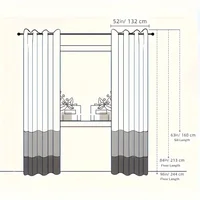 2Pcs Golden Wave &Circle Blackout Curtains Thermal Insulated Light Filtering Drapes with Grommet Top  Living Room Bedroom 5