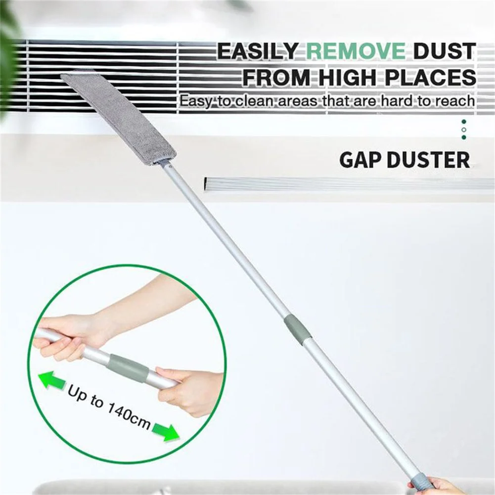RetractableGapDustCleaningArtifactLongCreviceDustBrushTelescopicMicrofiberDustMites