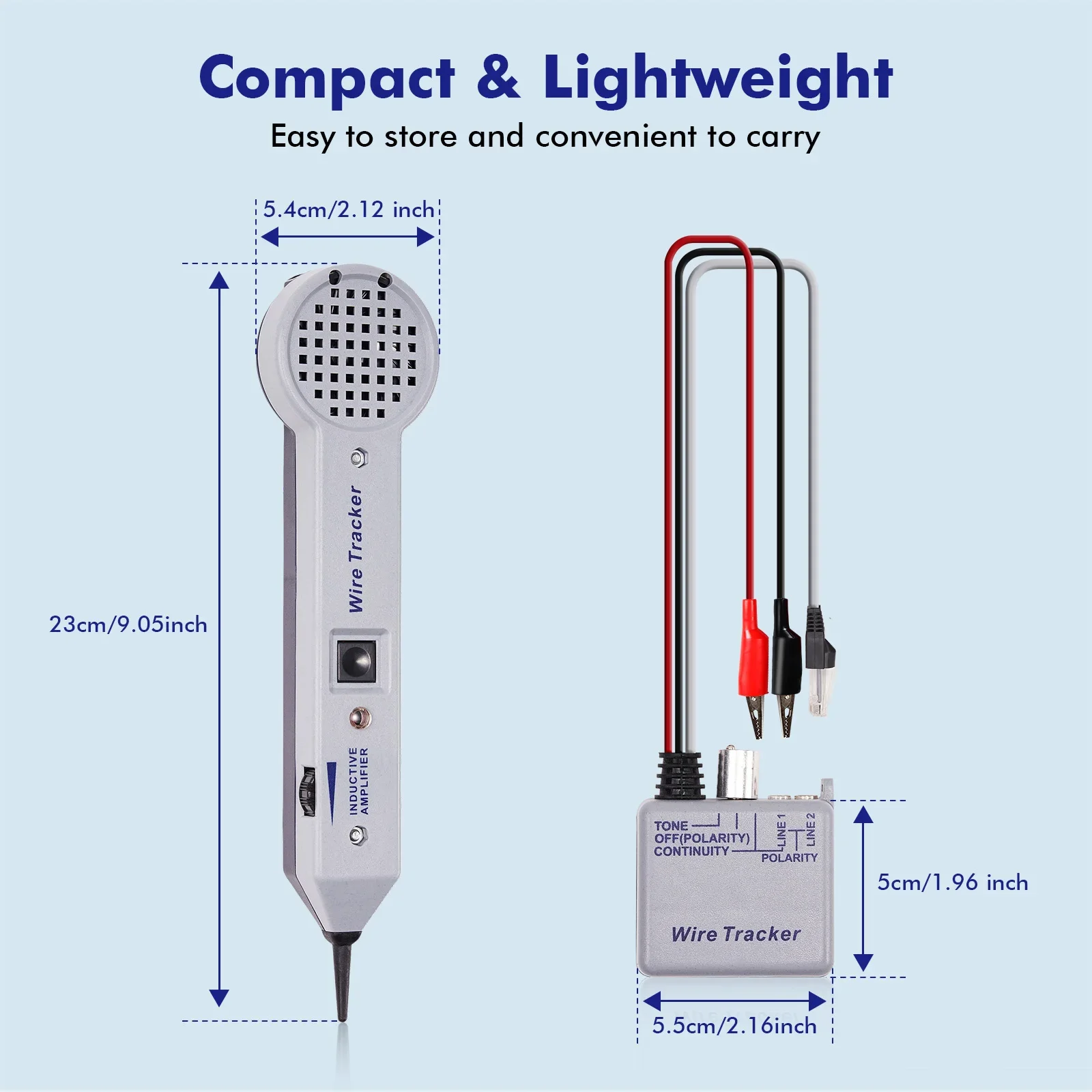 Tone Generator Kit Wire Tracer Circuit Tester Tone Tracing Probe Kit 200EP High Accuracy Cable Tester Line Finder Toner 3