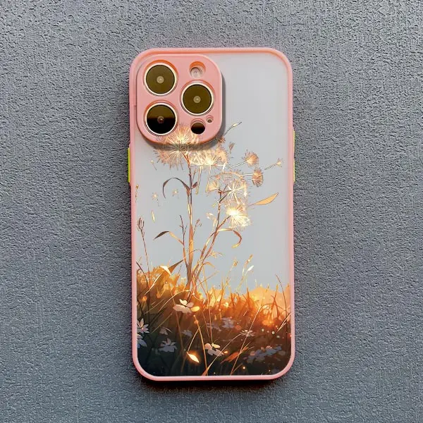 Löwenzahn-Blumen Handyhülle für iPhone 17 16 Pro Max XR XS X 15 14 11 12 13 Mini Pro Max 16 15 14 Plus Stoßfeste Rückabdeckung – Detail 2