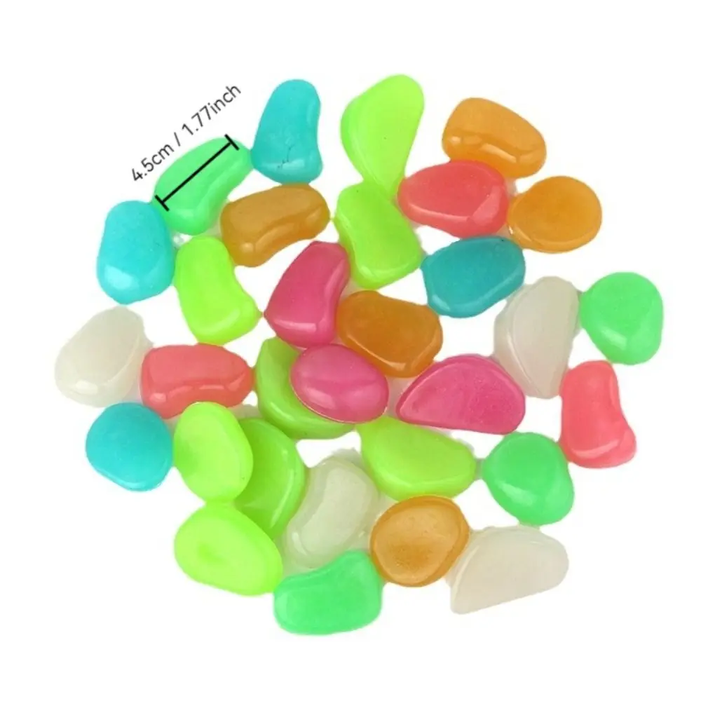 10pcs Decoration 4.5cm Luminous Pebbles Glow in Dark Garden Decoration Luminous Stone Gravel Big Big Stone Garden