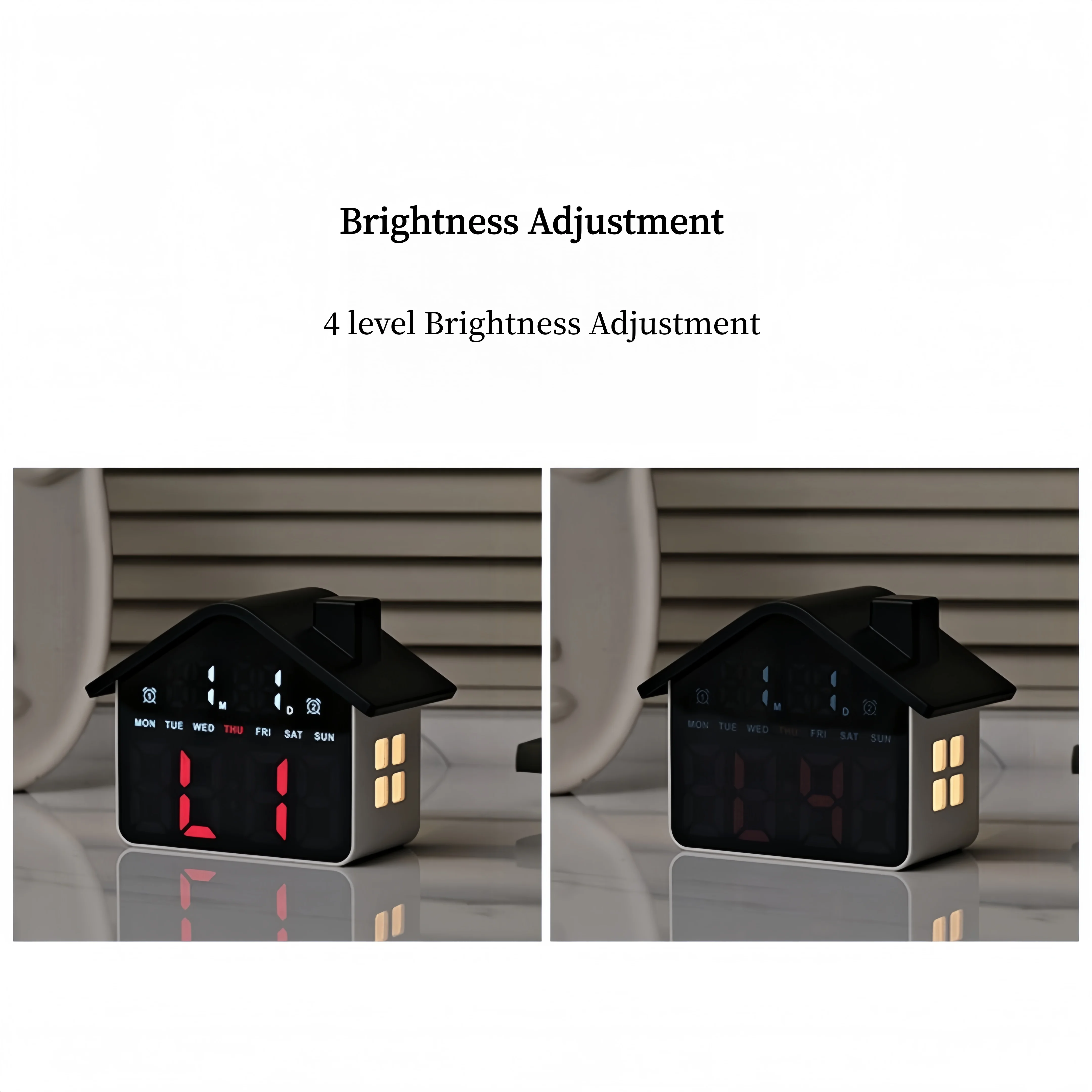 LED Digital Alarm Clock with Voice Control, Date Display, Adjustable Brightness, and Night Light