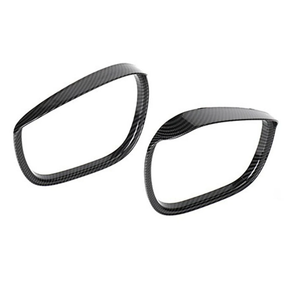 

Car ABS Carbon Fiber Rearview Mirror Rain Eyebrow Cover Trim Frame for Ford Mustang Mach-E 2021