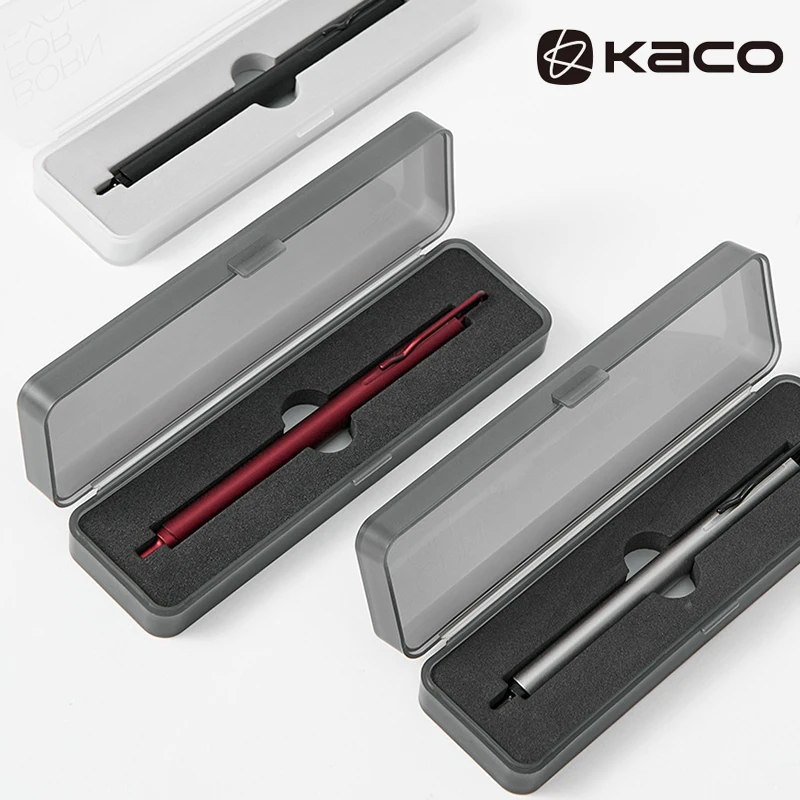 Kaco KLIP Metal Signature Pen 0.5mm Black Ink Boligrafo Gel Business Stylos With Pen Clip School Office Meeting Writing Supplies 2