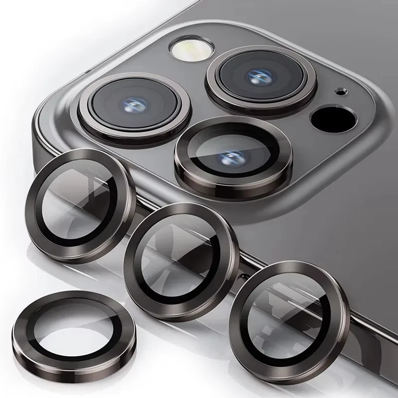 Premium 3 - Piece Metal Ring Camera Lens Protector Set for Diamond ...