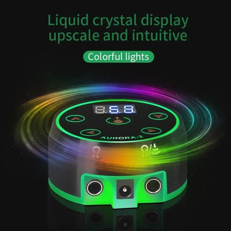 AURORA 2 Tattoo Power Supply Professional Digital LCD Power Supply Adaptor Cord tattoo power supply