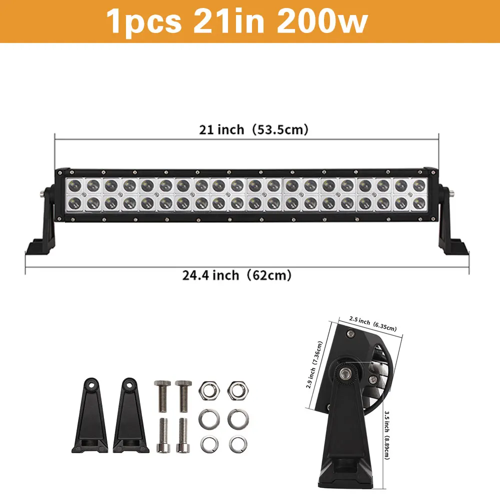 Auto LED Spotlights Work Light Bar White Yellow Flash 120w for Off Road 12V 24V