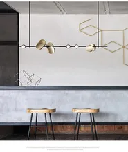 

Simple and modern light luxury front desk restaurant bar table lamp creative personality art minimalist one-word long chandelier