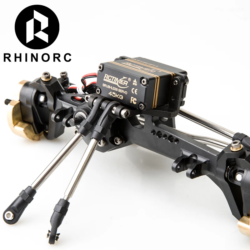 Rhino Axial Capra Axles CNC Upper Link And Servo Mounts with 5.0mm Titanium Alloy Link