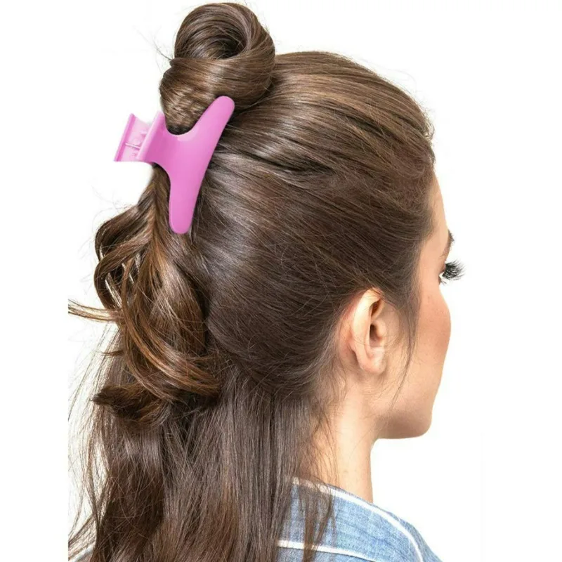 Salon Hair Clips Women Light Colorful Hairpin Styling Holding Tools Hairdressing Butterfly Clamp Solid Color Hair Accessories