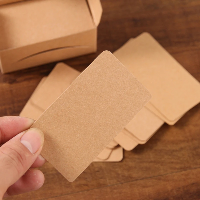 100Pcs 4.5*8cm Blank Card business cards For Business Cards Message Book Name