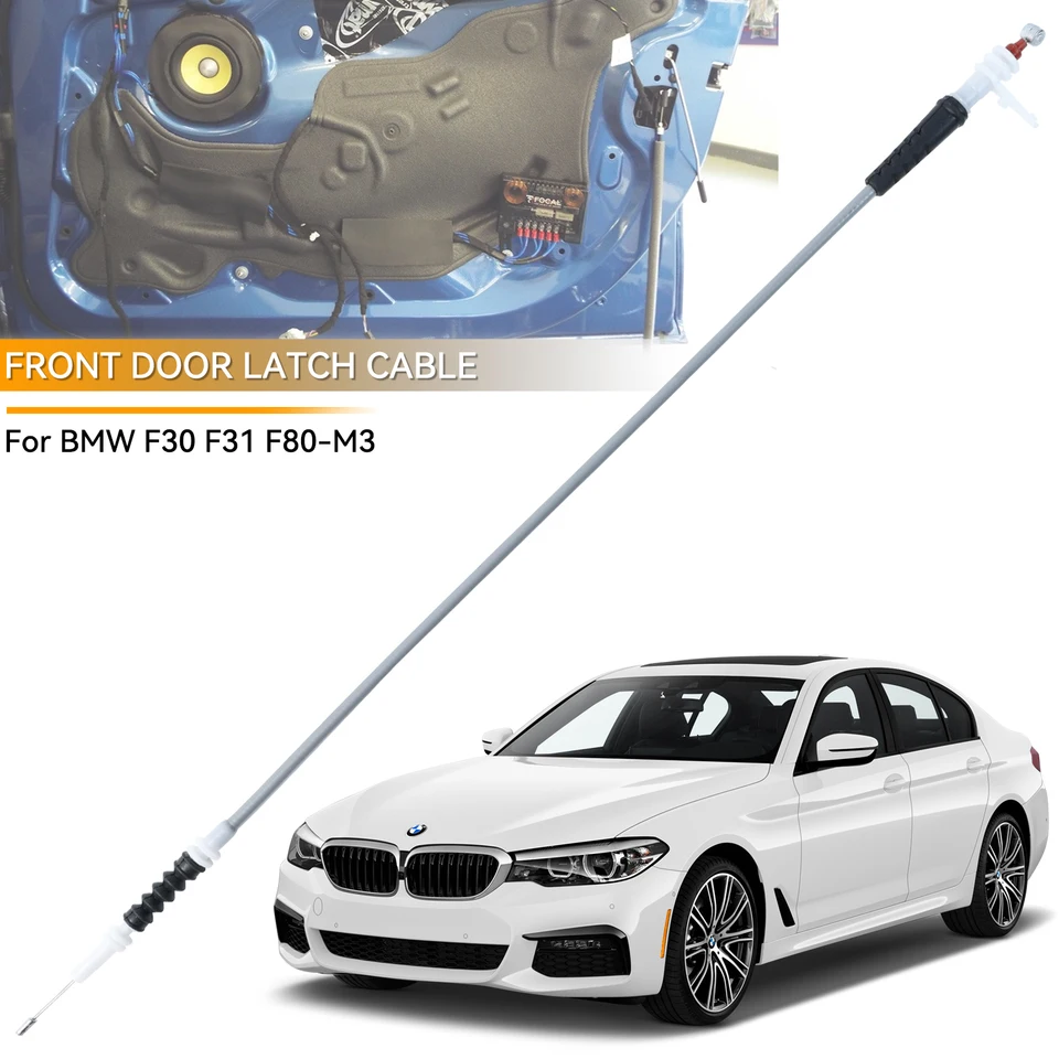 thumbnail image 2 of Genuine BMW F30 F31 F80 M3 Bowden Cable Front Door Lock 51217259828 NEW 2 of 12