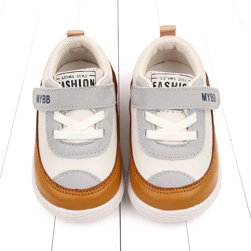 Baby Outdoor Walking Shoes Rubber Sole Soft PU Leather Chirldren Sneaker Infant Shoes Warm Lining Inside 2023 Baby New Fashion 4