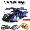 1/32 Pagani Huayra Roadster Zonda Dinastia Miniature Toy Car JKM Diecast Super Sport Model Sound & Light Collection Pull Back 1