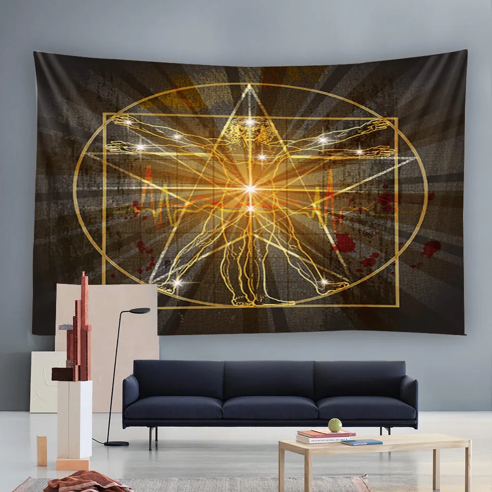 Tapestry Decor Magic Chakra Wall Hanging Tapestry Boho Art Deco Blanket Curtain Bedroom Living Room Decor