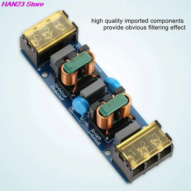 1PC 25A 6A filtro di alimentazione EMI alimentatore ad alta frequenza a 2 stadi filtro EMI scheda filtro passa-basso per la conversione di frequenza - Image 3