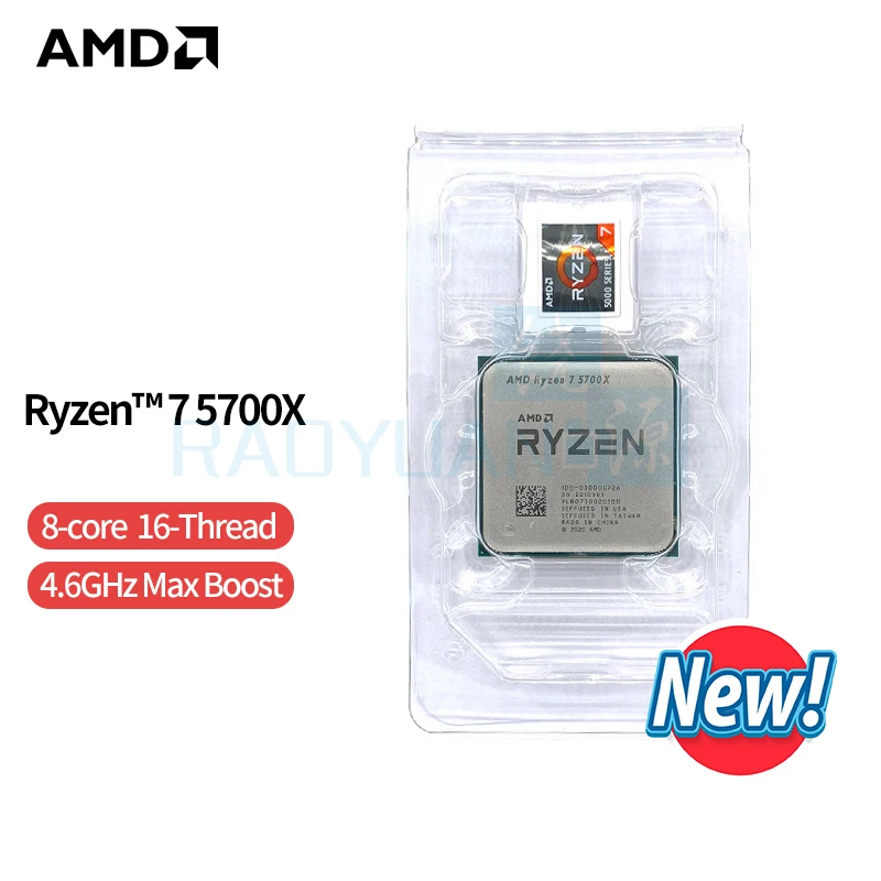 NEW AMD Ryzen 7 5700X R7 5700X 3.4 GHz 8-Core 16-hread 65W CPU Processor