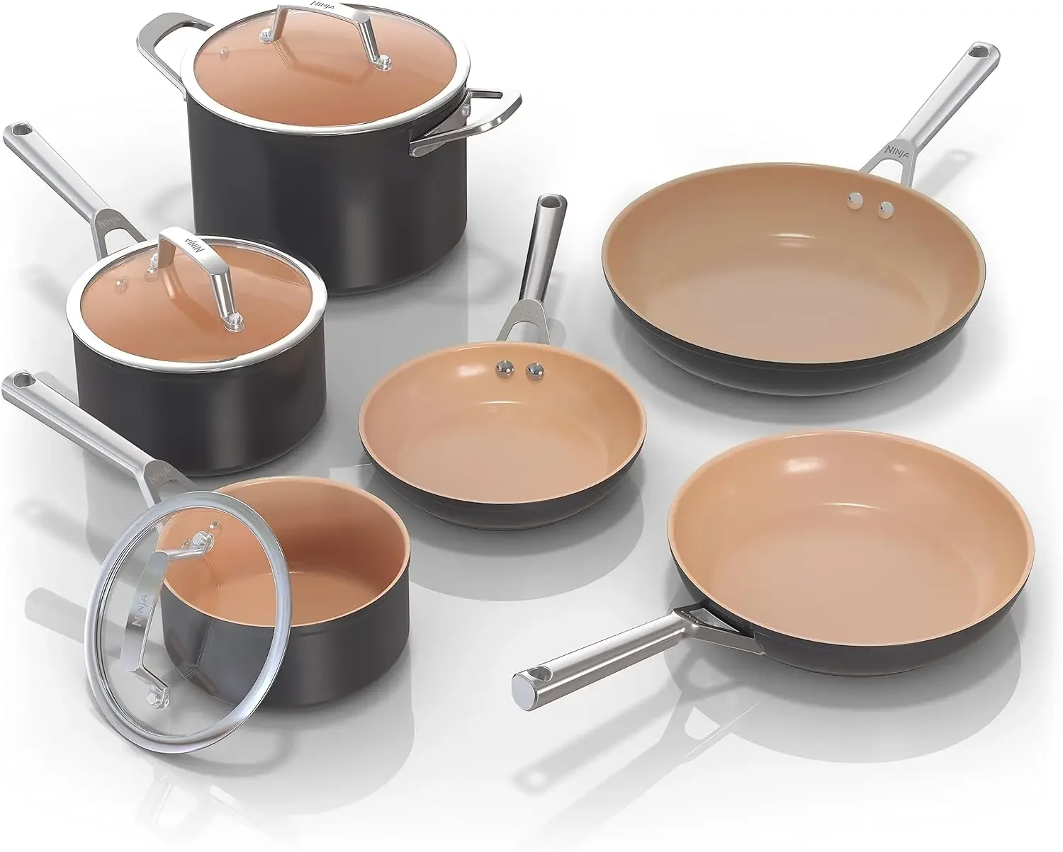 

Non-stick Cookware for Kitchen Pots Offers Thick Bottom Pots Sets for Cooking Cast Iron Frying Pan Utensils Set