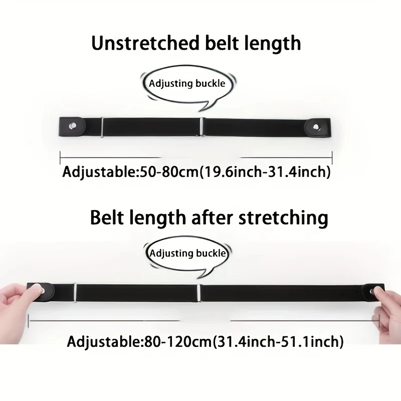 Buckle-Free Elastic Waist Belt for Jeans and Dresses - No Bulge, No Hassle