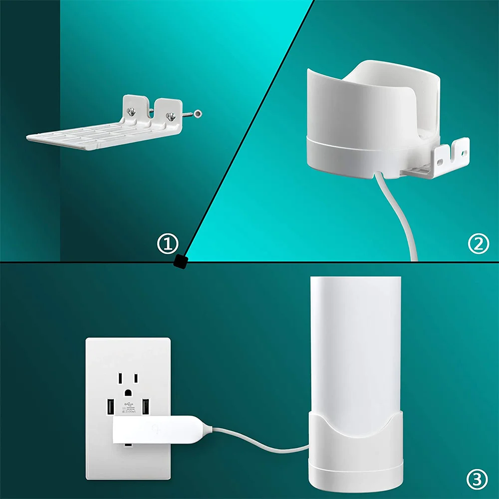 Wall Mount Holder for TP-Link Deco M4 / E4 / P9 S4 Whole Home Mesh WiFi System Bracket with Cord Management 2 Pack