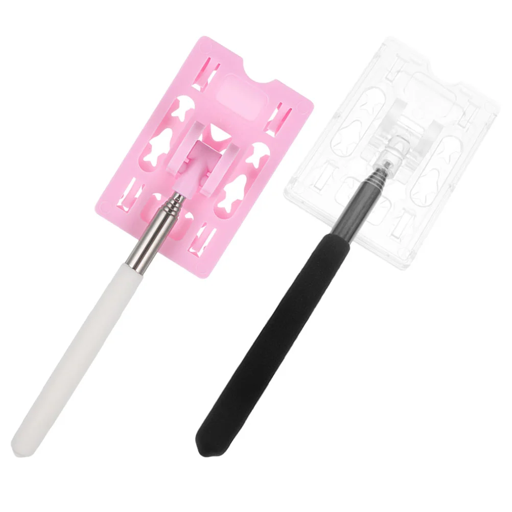

2Pcs Telescopic Rod Card Holder Reacher Grabber Tool Car Parking Contactless Payment Rods Vehicle Parking Toll Swiping Stick Car