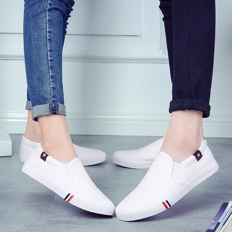 Men Casual Shoes Slip on Canvas Loafers Comfortable Walking Flats for Man Dude Non Slip Soft Moccasins Sneakers Summer 6