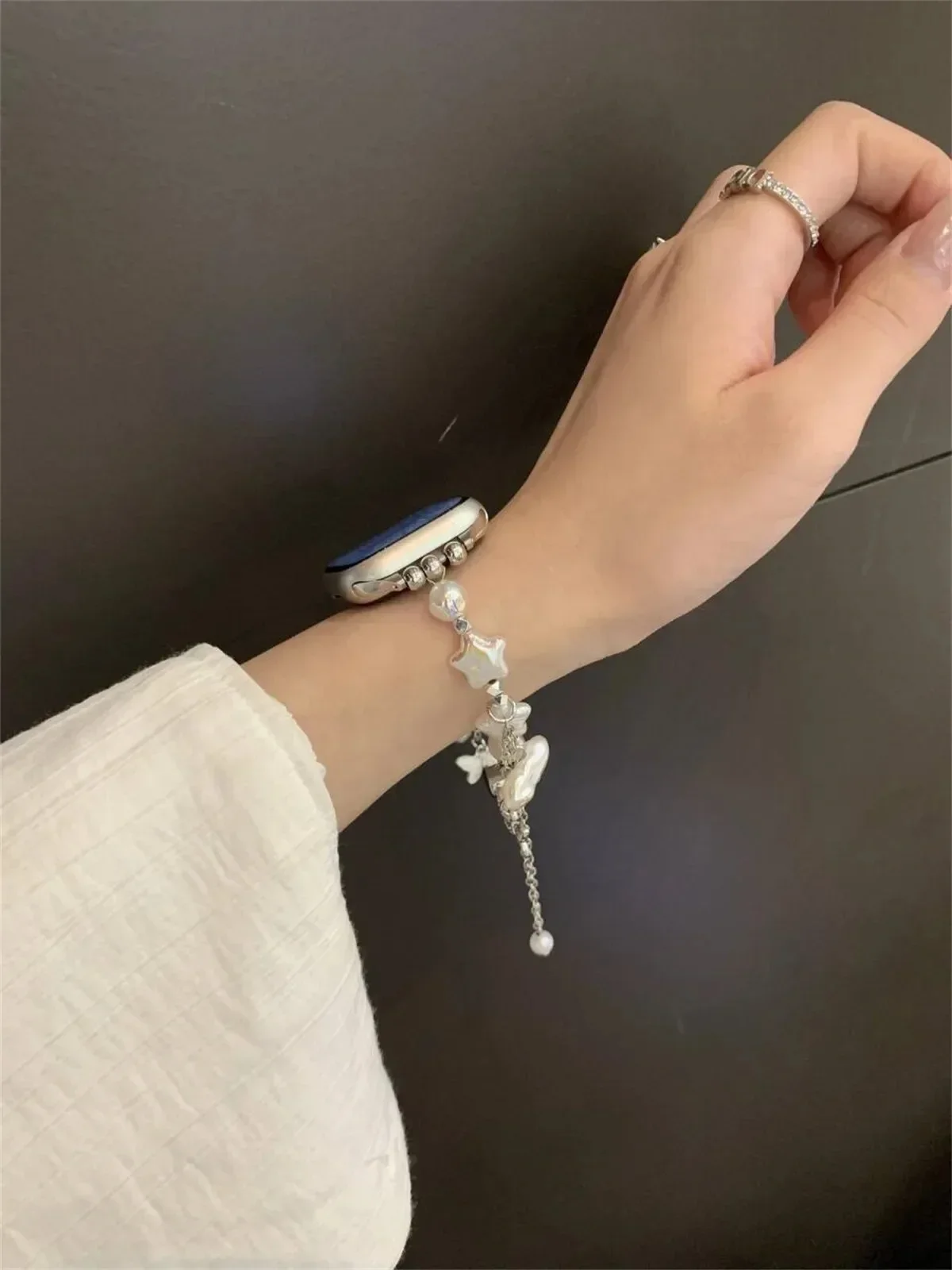 Bracelet de montre à bijoux pour iWatch Ultra 2 Series 10/9/8/7/6/5 Bracelet de montre tendance 42/44/45/46/49 mm 38/40/41 mm_voghion.com