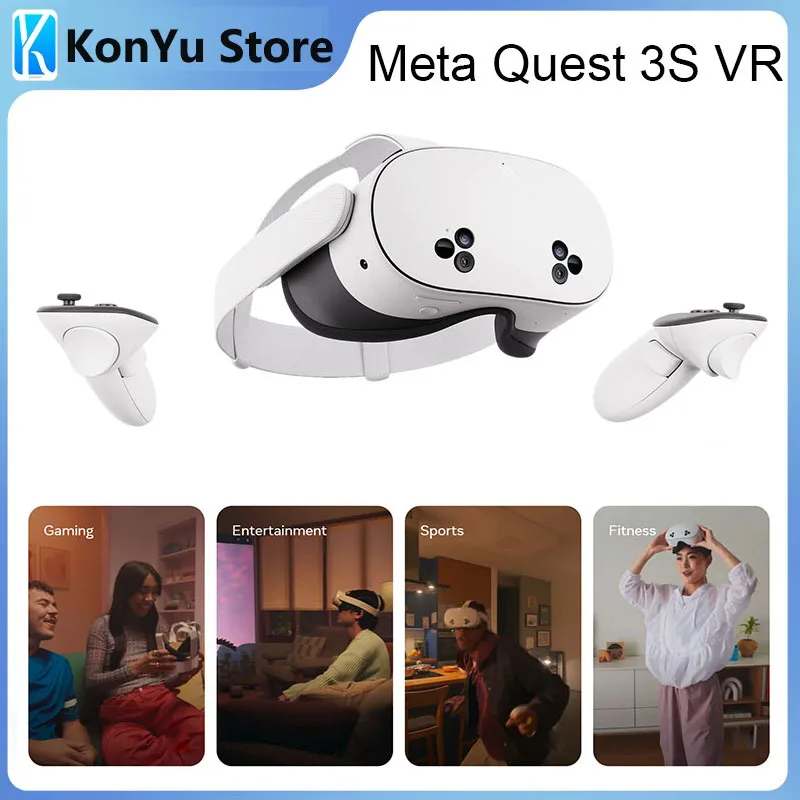 Meta Quest 3S Virtual Reality Headset All In One 3D VR Glasses