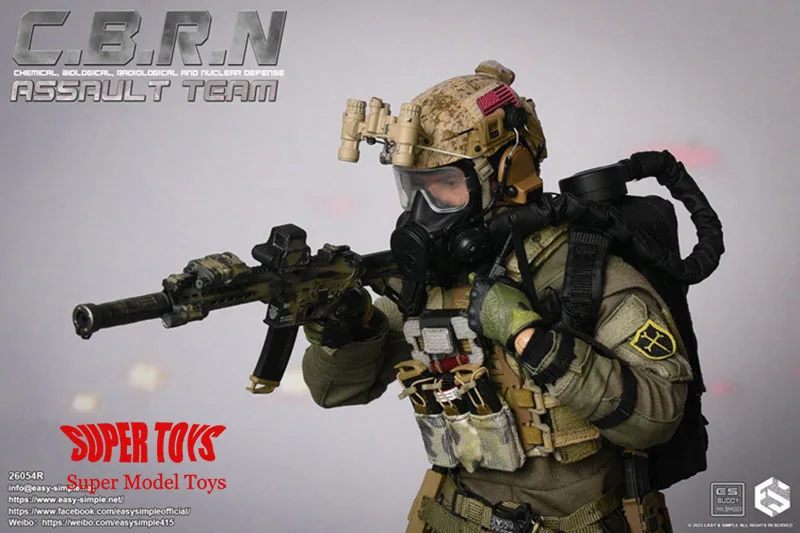 Easy&Simple ES 26054R 1/6 Scale Male Solider CBRN Assault Team 