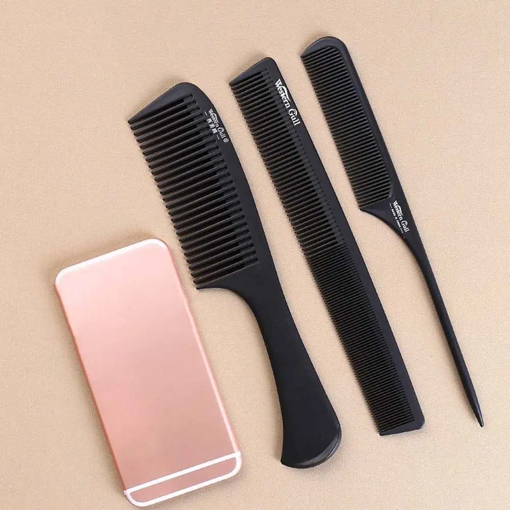 Hair Salon Portable Fine-tooth Pin Anti-static Hairdressing Hair Cut Comb Women Hair Comb Handle Hair Brush Hair Styling Tool