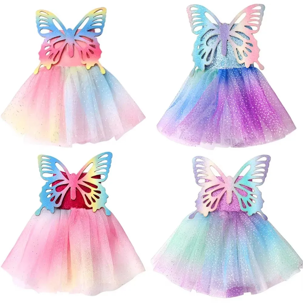 4 Styles of Butterfly Skirts Christmas Pattern Style 11.5Inch Barbis&30Cm Elf Doll Clothing Accessories,Girl's Toy Gift