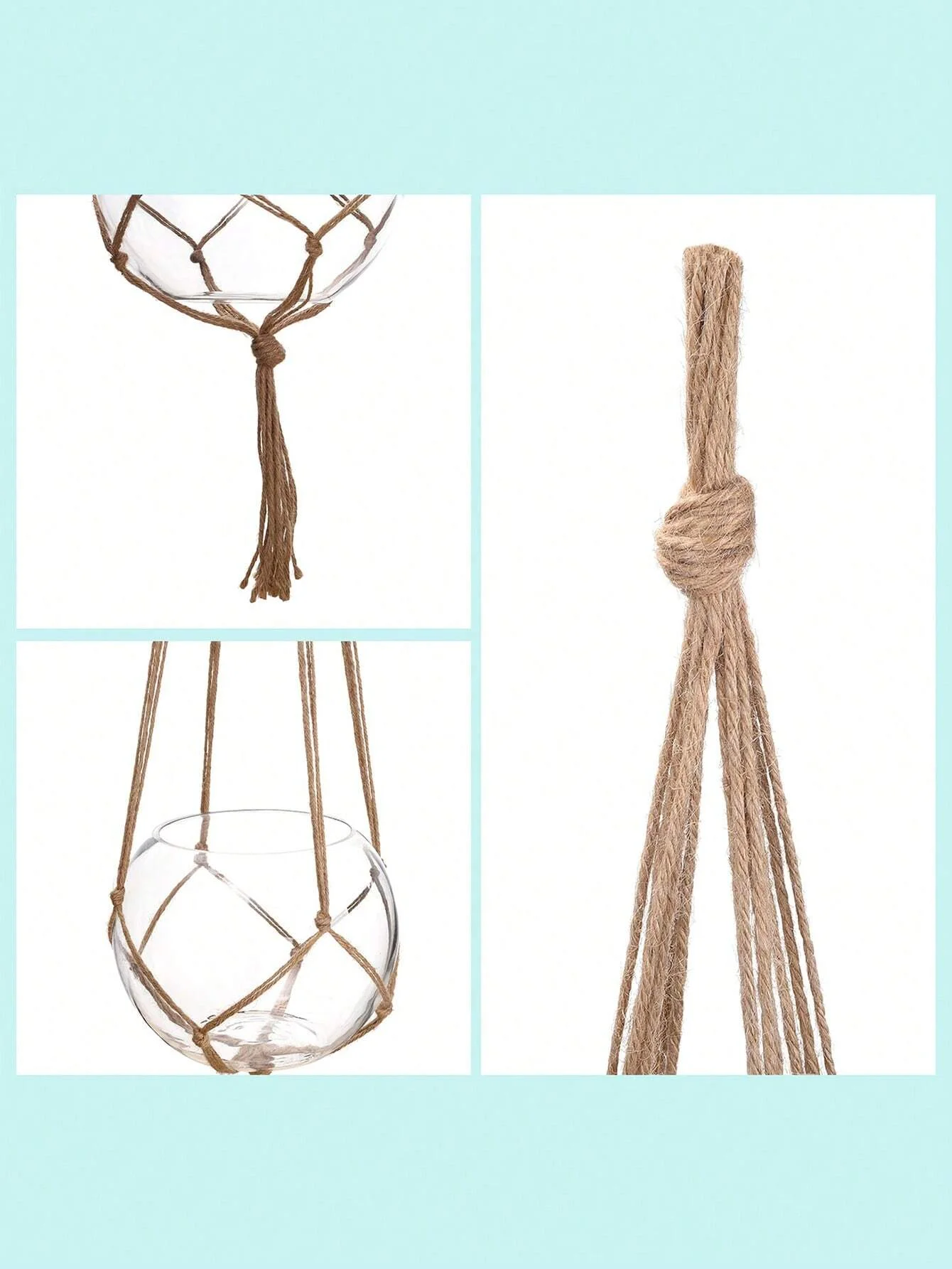 1/2pcs 90/105/120cm Macrame Plant Hanger Modern Tassel Detail Indoor Flower Pot Holder Plants Wall Window Outdoor plant hanger