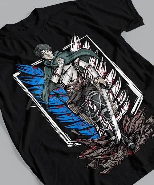 Oversized Tshirt Levi Ackerman Merch Amazon Attack On Titan T