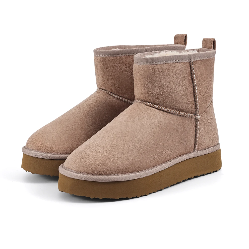 Evshine Memory Foam Ankle Boot Trending Shoes For Women Waterproof Women Snow Boots Female Snow Boots Suede Winter Warm Boots