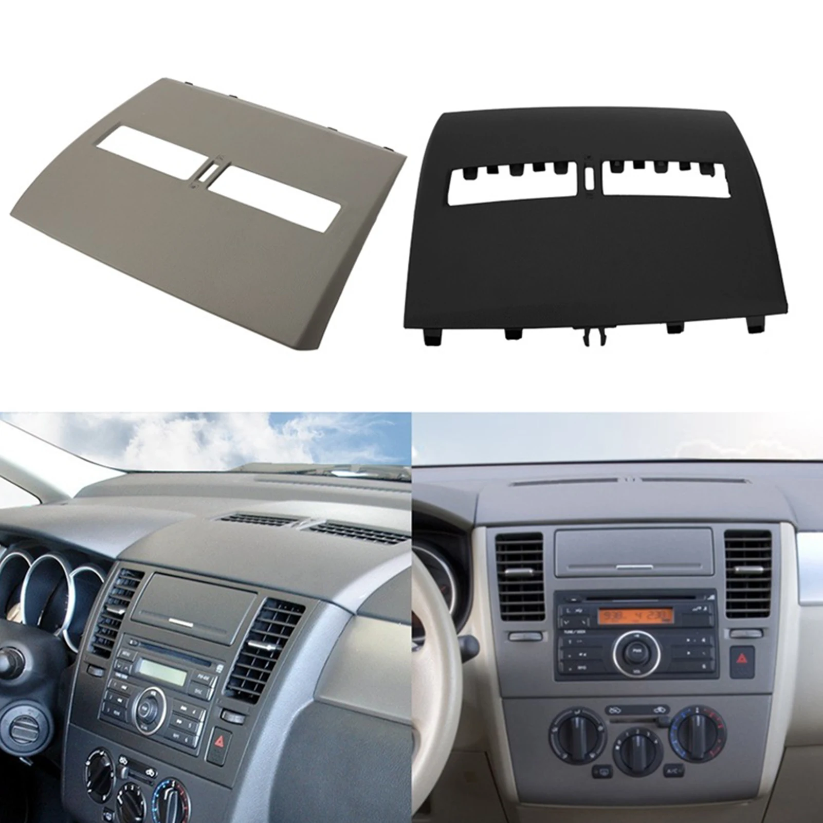 Car Air Conditioner Panel Cover for Nissan Tiida 2005-2011 Plastic Instrument Panel from Other Motorcycle Parts - price 170.94