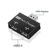 USB Hub Adapter USB Splitter USB 2.0 HUB Converter USB Male To Twin Charger Interface Female for Huawei Xiaomi Macbook Pro 5