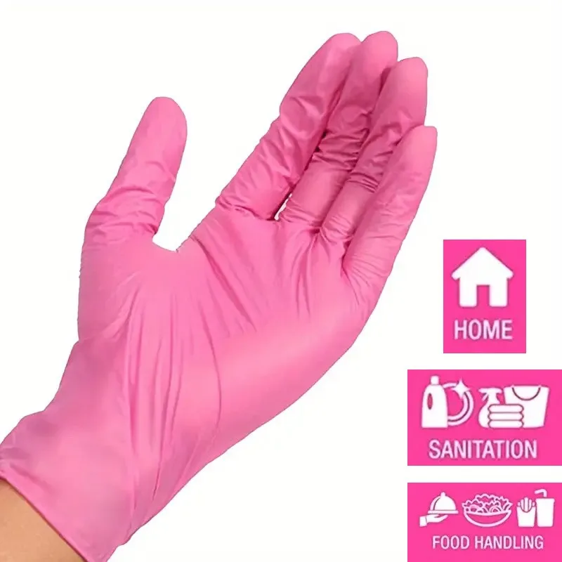Multi-color Disposable Gloves Household PVC Cleaning Gloves Suitable for Pet Cleaning Food Handling Home 50PCS