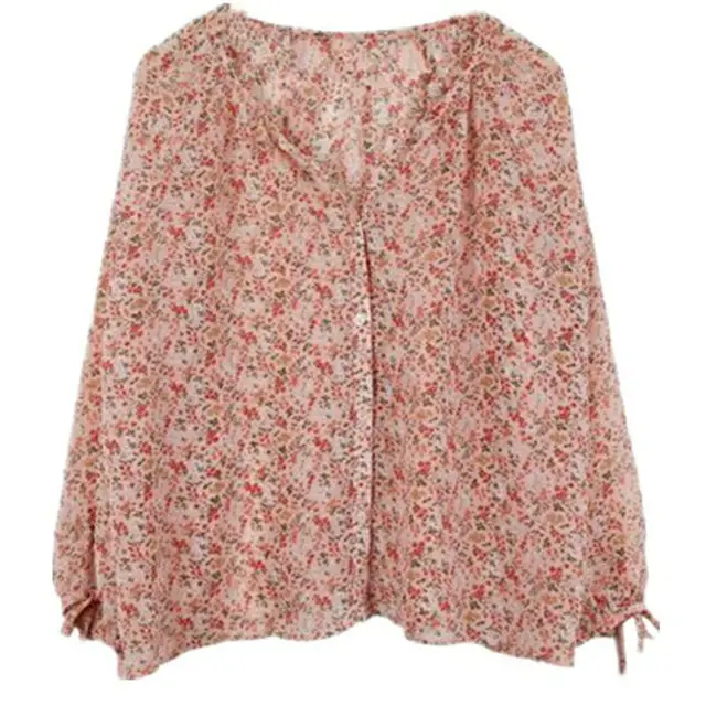 봄의 상쾌함을 담은 세련된 2024년 봄 쉬폰 셔츠