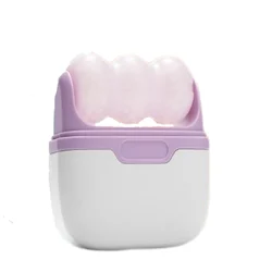 Dual - Head Resin Facial and Head Massage Ice Roller - Fragrance - Free & Battery - Free (Purple)