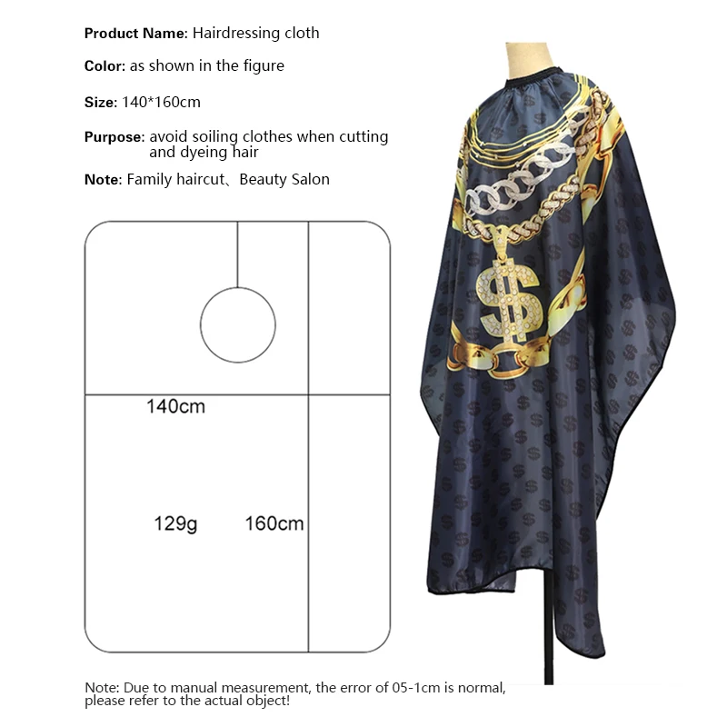 Modern Barber Haircut Cloth Waterproof Salon Hairdresser Coat Adjustable Closure Apron Antistatic Hairdresser Capes Styling 4