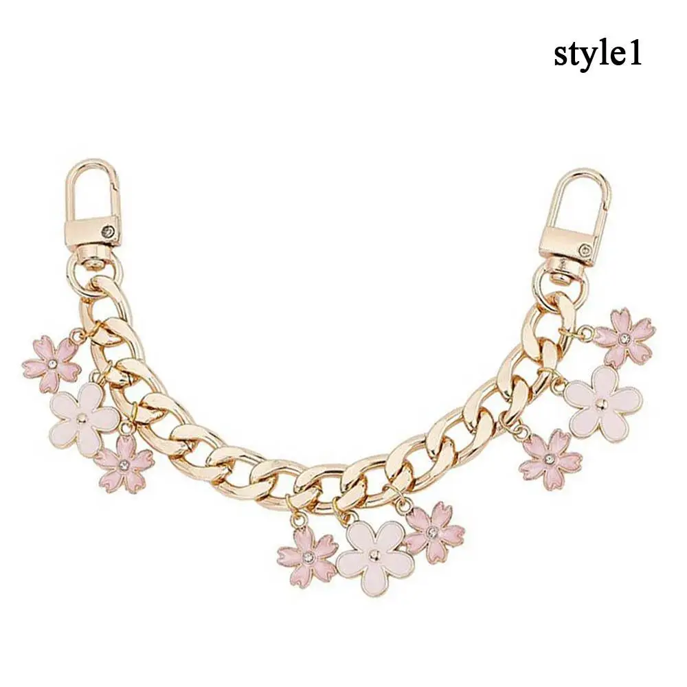 HEIßER Kirschblüte Tasche Anhänger Kette Bogen Herz Emaille Telefon Charme Tasche Kette Tasche Verlängerung Riemen Umhängetasche Zubehör – Detail 7