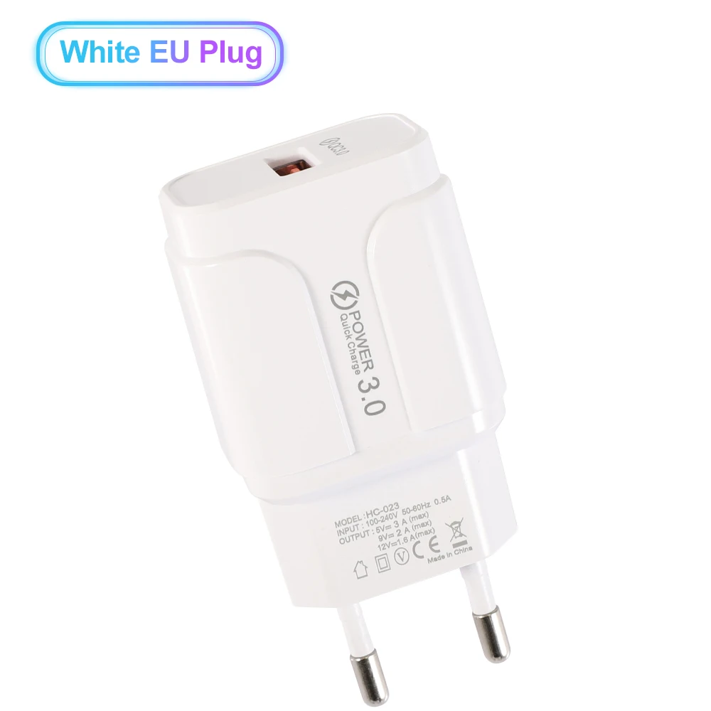 Ultra-Fast USB Charger with Quick Charge 3.0 and EU/US Plug Compatibility