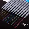 12pcs Metallic Marker Pens,Perfect For Rock Painting, Black Paper, Card Making! 6