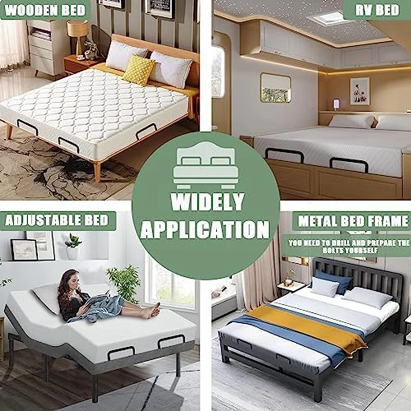 2Pcs Mattress Slide Stopper, Metal Mattress Retainer Bar For Adjustable Beds, Keep From Sliding