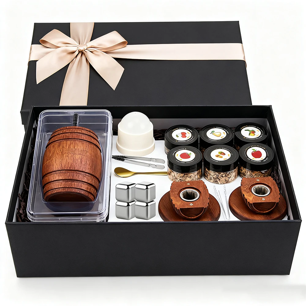 Whiskey Smoker Kit Old Fashioned Whiskey Drink Smoker Kit, Drink Smoker Infuser Kit with Whiskey Oak and Cocktail Lovers