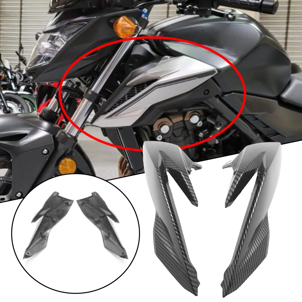 

2Pcs Carbon Fiber Fairings Front-Side Tank Air Vent Accessory For -HONDA CB 500F 2016-2018 Motorcycle FAIRING TRIM FRAME COVER