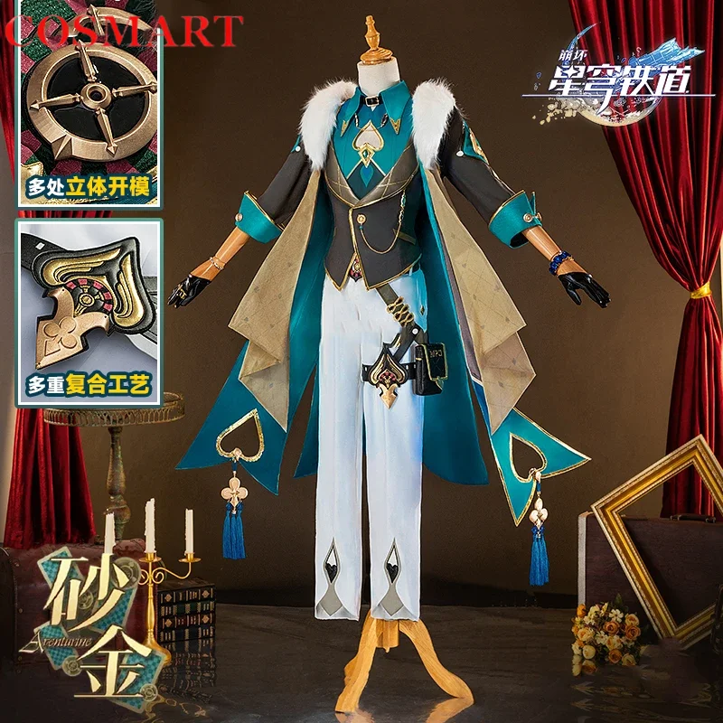 

COSMART Honkai: Star Rail Aventurine Game Suit Handsome Uniform Cosplay Costume Halloween Party Role Play Outfit Men S-3XL
