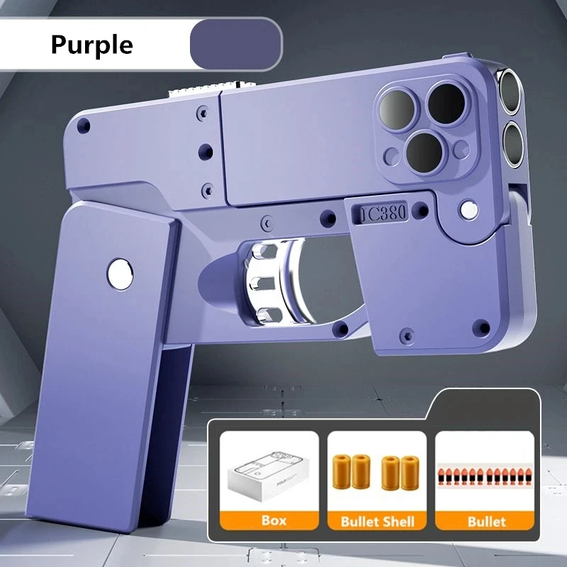 Folding Soft Bullet Toy Gun - Creative Novelty Toy