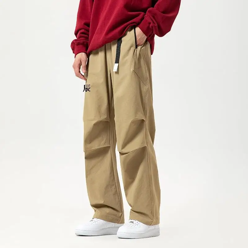 

Parachute Cargo Pants Men's Loose Outdoor Casual Trousers Male Oversize Waterproof Pants Man Solid Hip Hop Streetwear Trousers